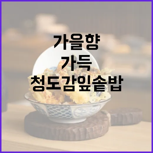 가을 향 가득 청도감잎솥밥 비법