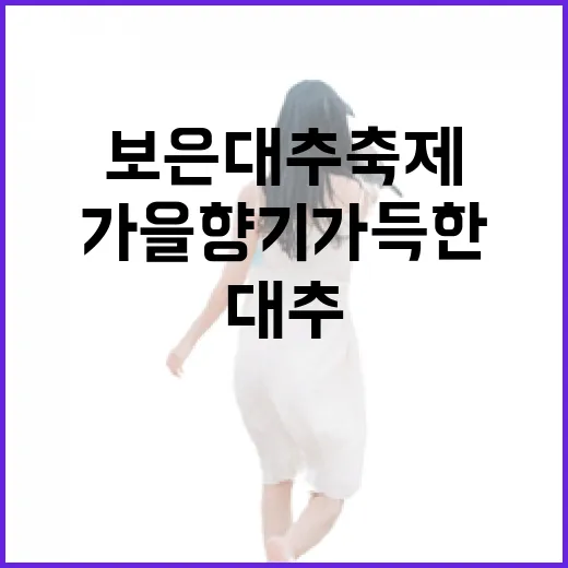 가을 향기 가득한 보은 대추축제 현장