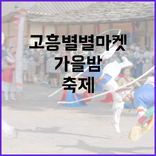 고흥별별마켓, 가을밤 빛낸 다채로운 축제
