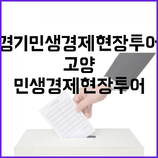 고양서 펼쳐진 경기 민생경제 현장투어