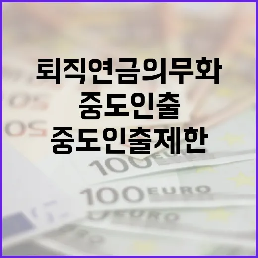 퇴직연금 의무화, 중도인출 제한은 사실무근
