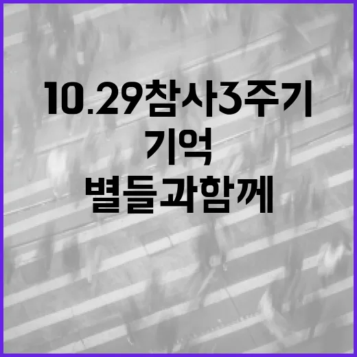 10.29 참사 3주기, 별들과 함께 기억하다