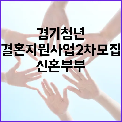 경기청년 신혼부부 결혼지원사업 2차 모집 시작