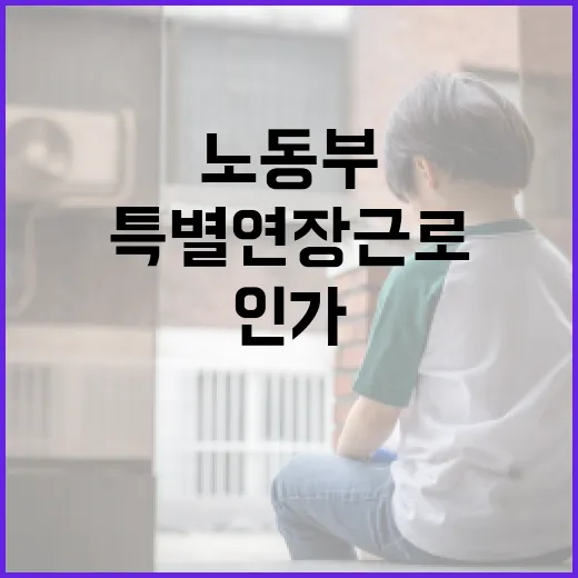 노동부, 특별연장근로 인가 실태와 기준 설명