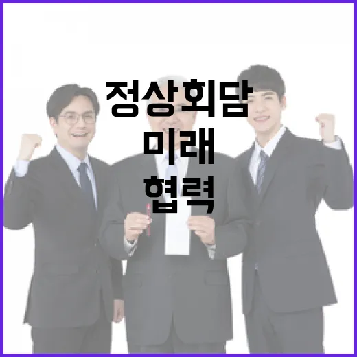 신뢰와 협력으로 미래를 여는 정상회담
