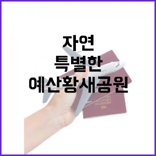 예산 황새공원, 자연과 함께하는 특별한 산책