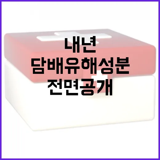 내년 하반기부터 담배 유해성분 정보 전면 공개
