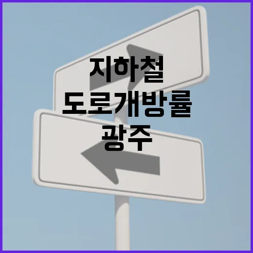 광주지하철 2호선 도로개방률 현황