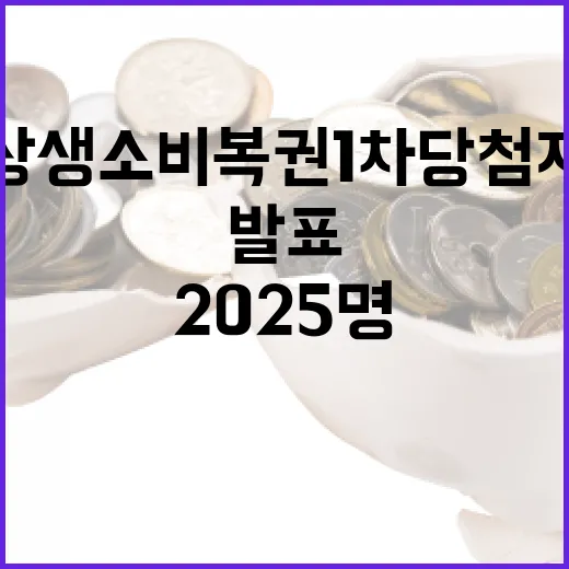 상생소비복권 1차 당첨자 2025명 발표