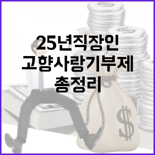 25년 직장인 필수 고향사랑 기부제 총정리