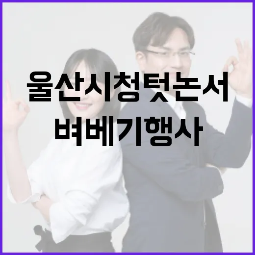 울산시청 텃논서 청렴 벼 베기 행사