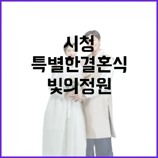 광주시청 빛의 정원, 특별한 결혼식 공간