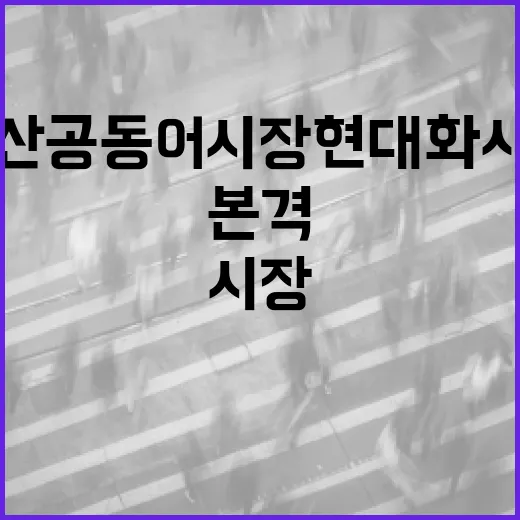부산공동어시장 현대화사업 본격 착수
