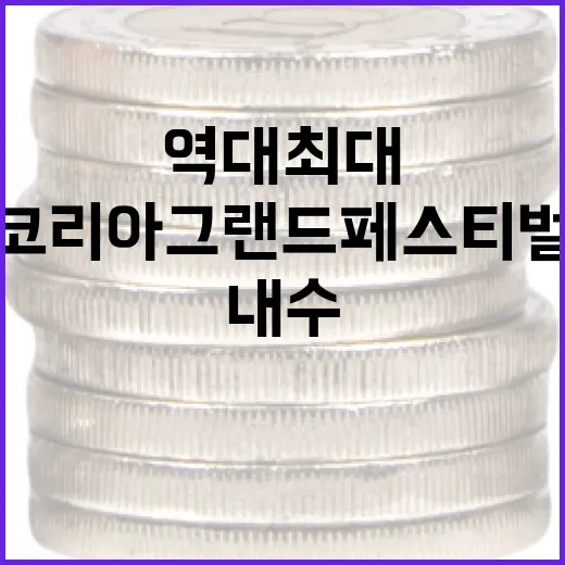 역대 최대 코리아 그랜드 페스티벌 내수 활력 견인