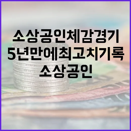 소상공인 체감경기 5년 만에 최고치 기록