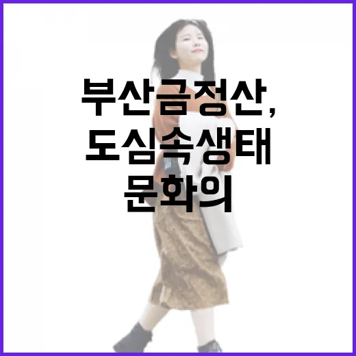 부산 금정산, 도심 속 생태와 문화의 보고