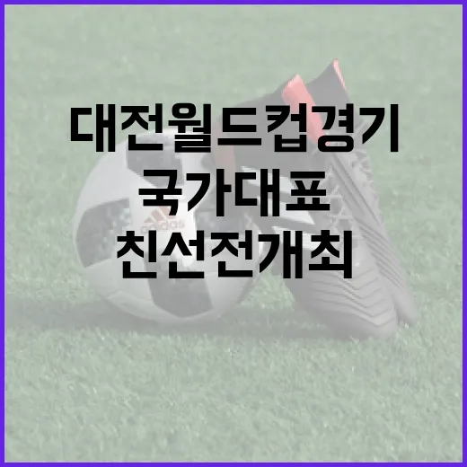 대전월드컵경기장서 국가대표 친선전 개최