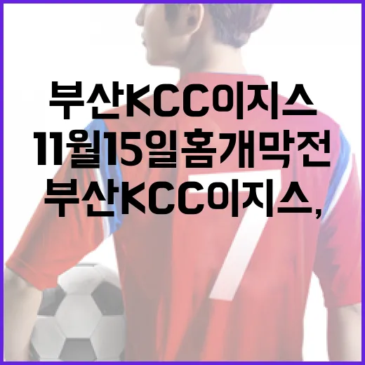 부산 KCC 이지스, 11월 15일 홈 개막전 대기