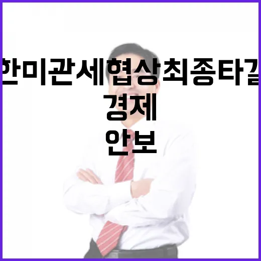한미 관세협상 최종 타결, 경제·안보 협력 강화