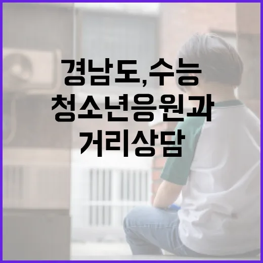 경남도, 수능 청소년 응원과 거리상담 펼쳐