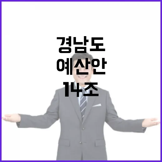 경남도, 14조 예산안으로 도민 안전·행복 강화