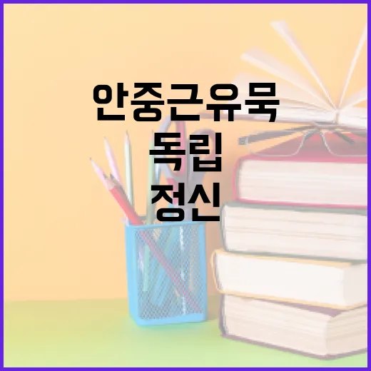 안중근 유묵에 담긴 독립과 평화의 정신