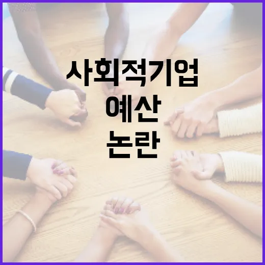 사회적기업 예산 확대 논란 사실은