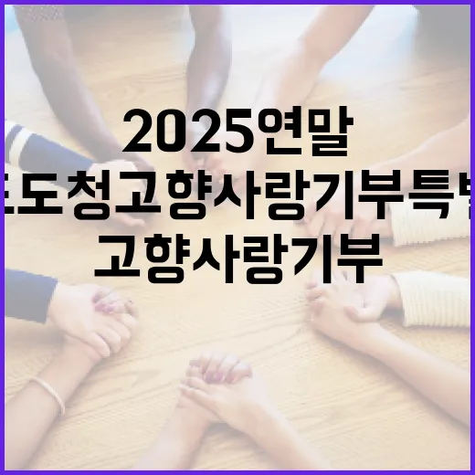 2025 연말, 강원도 도청 고향사랑기부 특별행사 시작