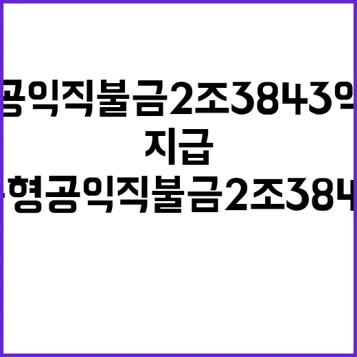 기본형 공익직불금 …