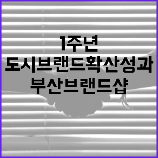 부산 브랜드샵 1주년, 도시브랜드 확산 성과 빛나다