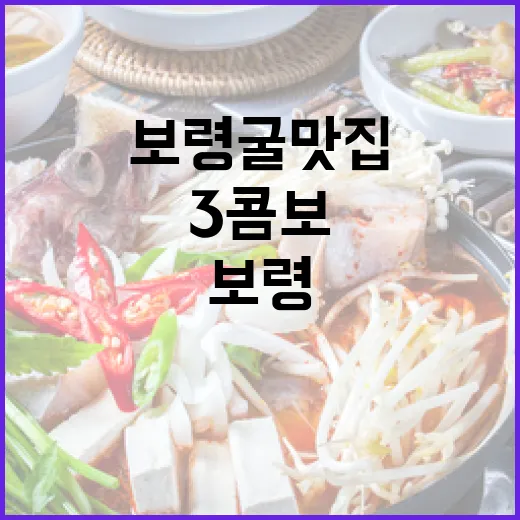 보령 굴 맛집, 신선함과 맛의 3콤보