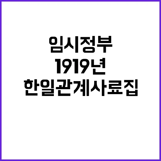 1919년 임시정부…