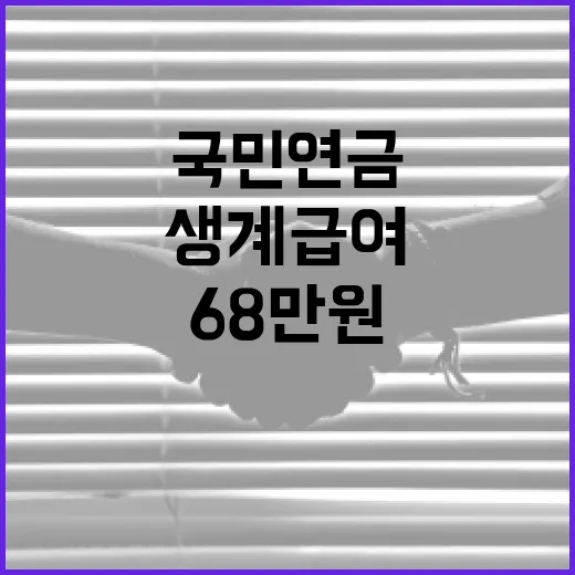 국민연금 68만원과 생계급여 77만원, 단순 비교는 부적절