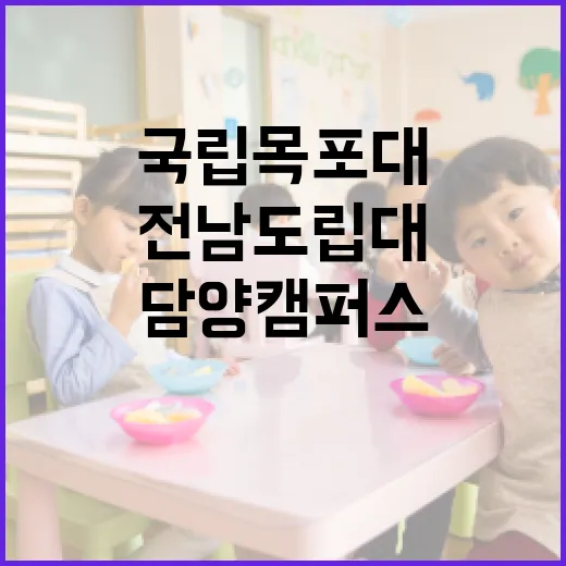 전남도립대, 2026년 국립목포대 담양캠퍼스로 새출발