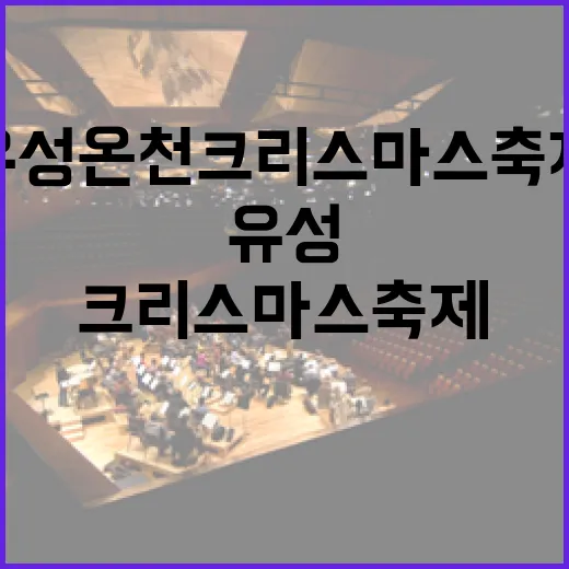 유성온천 크리스마스 축제 빛나는 3일