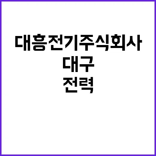 대구 전력산업의 숨…