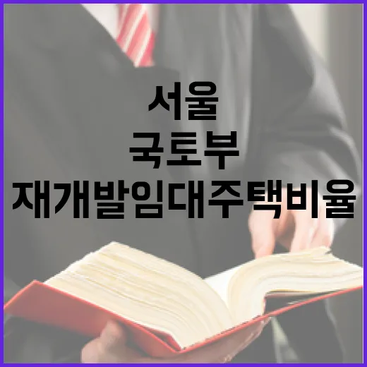 국토부, 서울 재개발 임대주택 비율 논란 진화