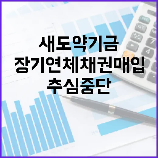 새도약기금, 8000억 장기연체채권 매입 및 추심 중단