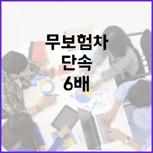 무보험차 단속 강화, 적발 6배 증가 전망