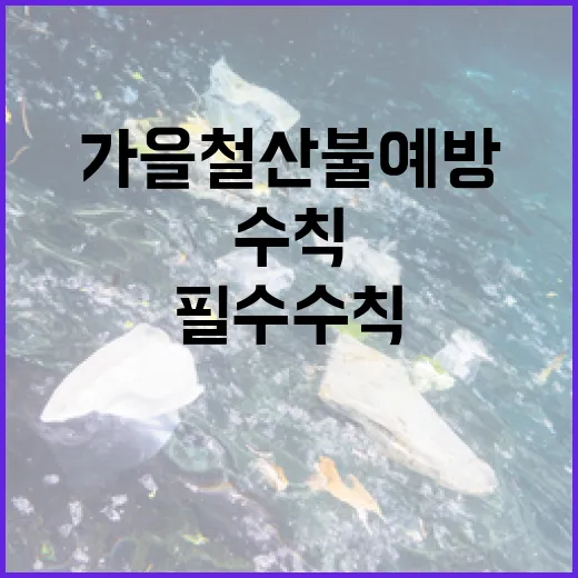가을철 산불예방 필수 수칙