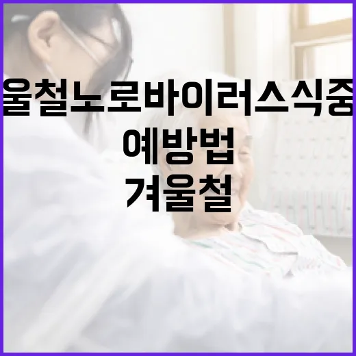 겨울철 노로바이러스 식중독 철저 예방법