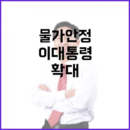 이 대통령, 물가 안정과 수출 확대 강조