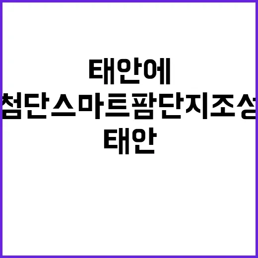 태안에 첨단 스마트…