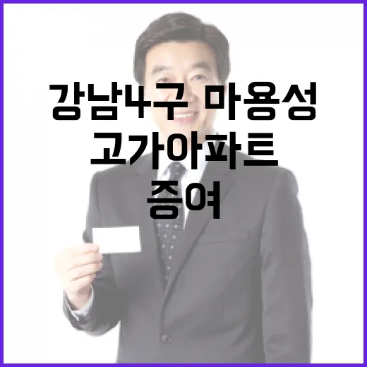 강남4구·마용성 고가아파트 증여 전수검증 착수