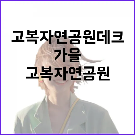 고복자연공원 데크길에서 만난 가을의 끝자락