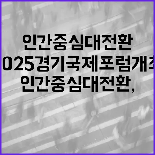 인간 중심 대전환, 2025 경기국제포럼 개최