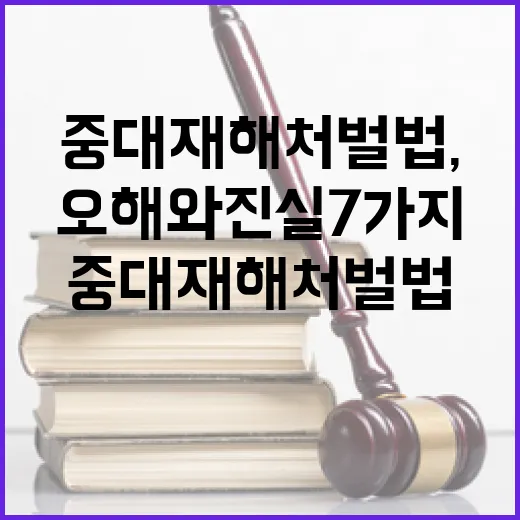 중대재해처벌법, 오해와 진실 7가지