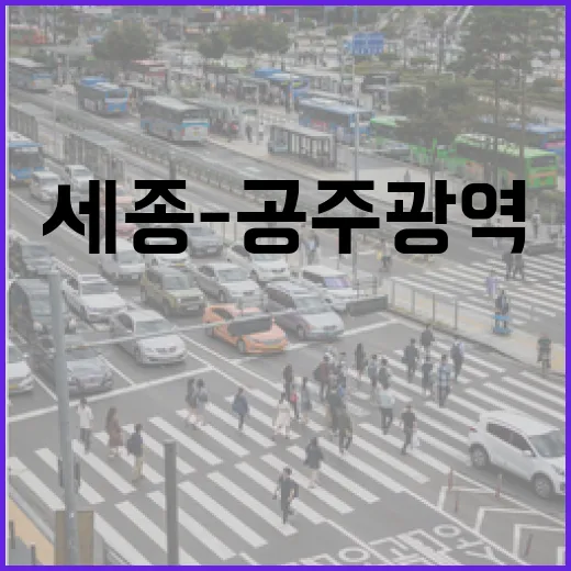 세종시 BRT 노선 확장과 세종-공주 광역 연결
