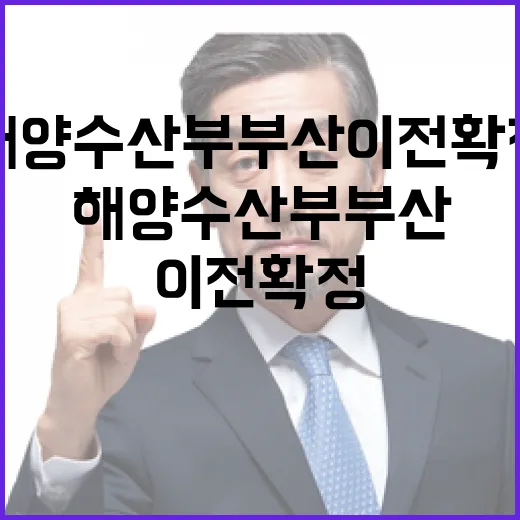 해양수산부 부산 이전 확정