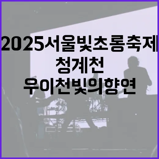 2025 서울빛초롱축제, 청계천과 우이천 빛의 향연